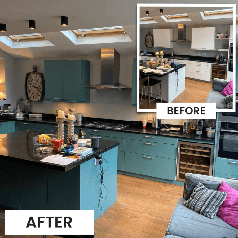 White shaker kitchen respray project completed in Newcastle
