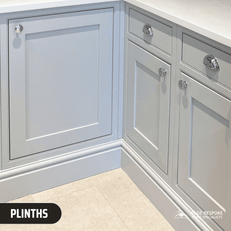 White kitchen cabinet painting project after completion in Sunderland