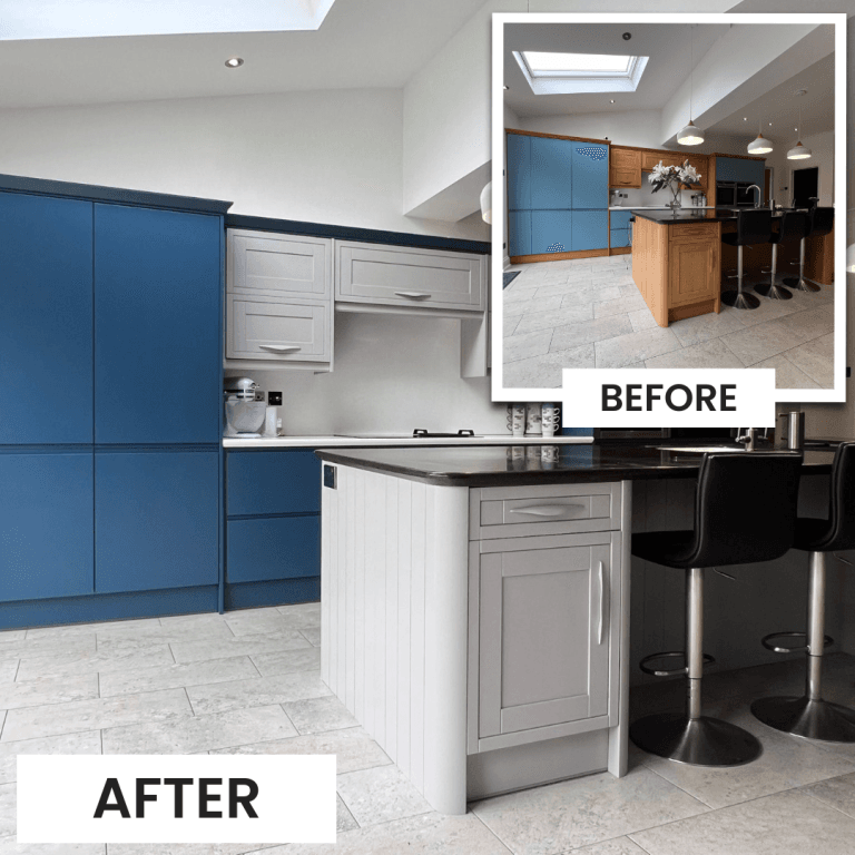 Elegant modern kitchen respray finish in Newcastle home